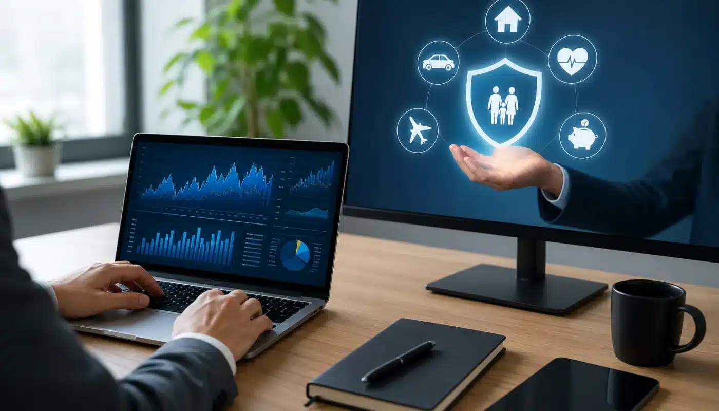 Consultants utilisant ChatGPT pour choisir une assurance vie adaptée