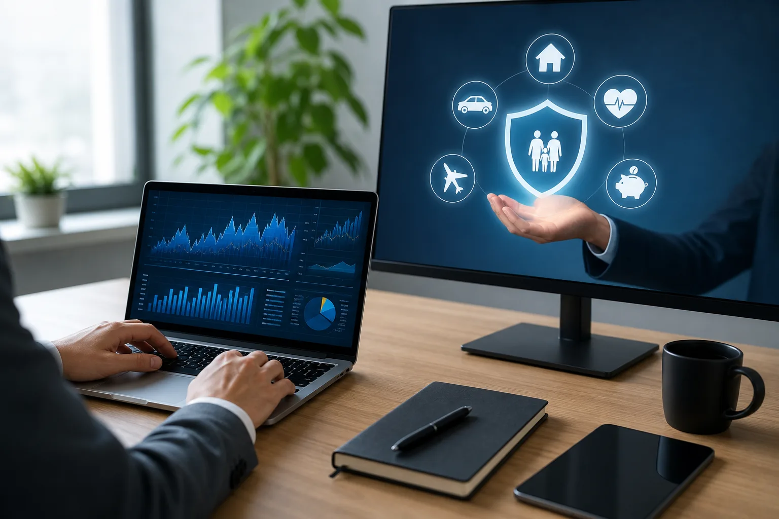 Consultants utilisant ChatGPT pour choisir une assurance vie adaptée