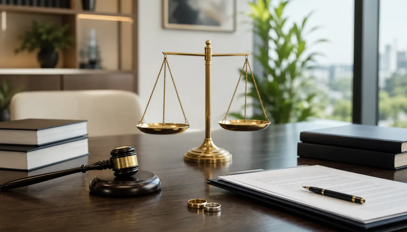 Contrat d'assurance vie et divorce avec documents juridiques