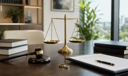 Contrat d'assurance vie et divorce avec documents juridiques