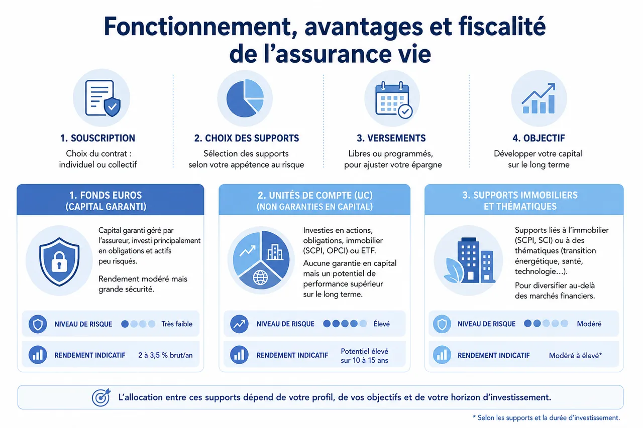 assurance vie en 2026 : fonctionnement, avantages et erreurs à éviter avant de signer , Fonctionnement, avantages et fiscalité de l’assurance vie