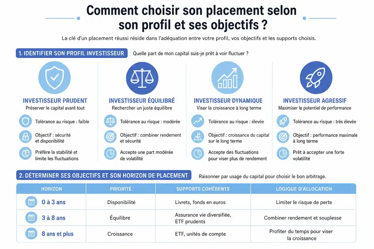 10 000 € à placer: les meilleures solutions d'investissement en 2026 , Comment choisir son placement selon son profil et ses objectifs?