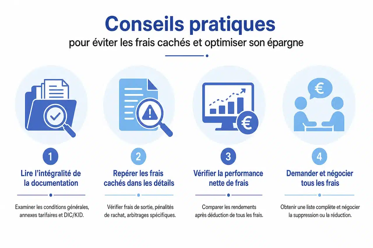 Comparatif 2026 des assurances vie sans frais cachés , Conseils pratiques pour éviter les frais cachés et optimiser son épargne