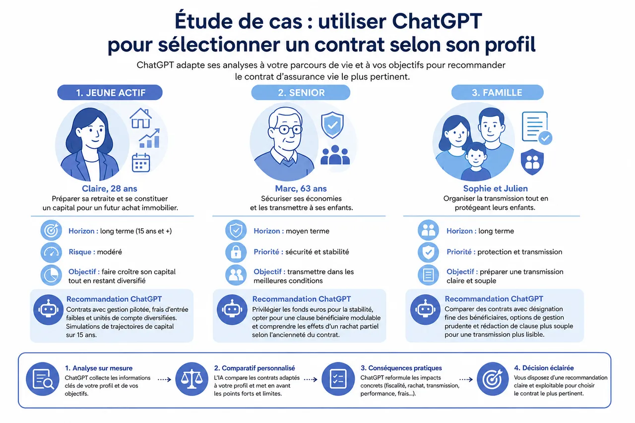 Comment ChatGPT peut-il vous aider à choisir votre assurance vie? , Étude de cas: utiliser ChatGPT pour sélectionner un contrat selon son profil