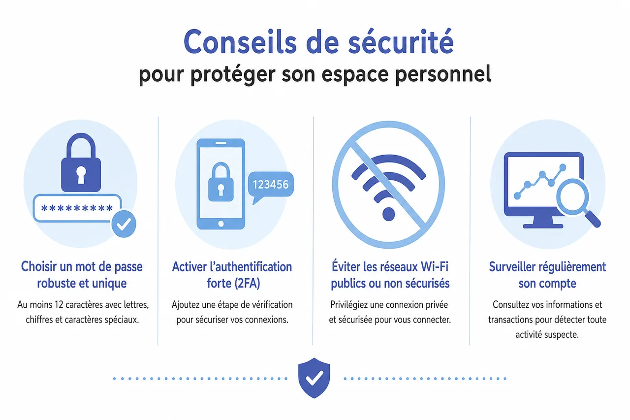 Comment se connecter à mon espace personnel Natixis Interépargne? , Conseils de sécurité pour protéger son espace personnel