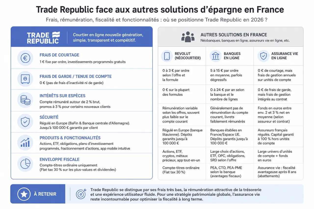 Trade Republic: notre avis complet sur ce courtier en ligne , Comparaison avec les autres courtiers et solutions d’épargne en France