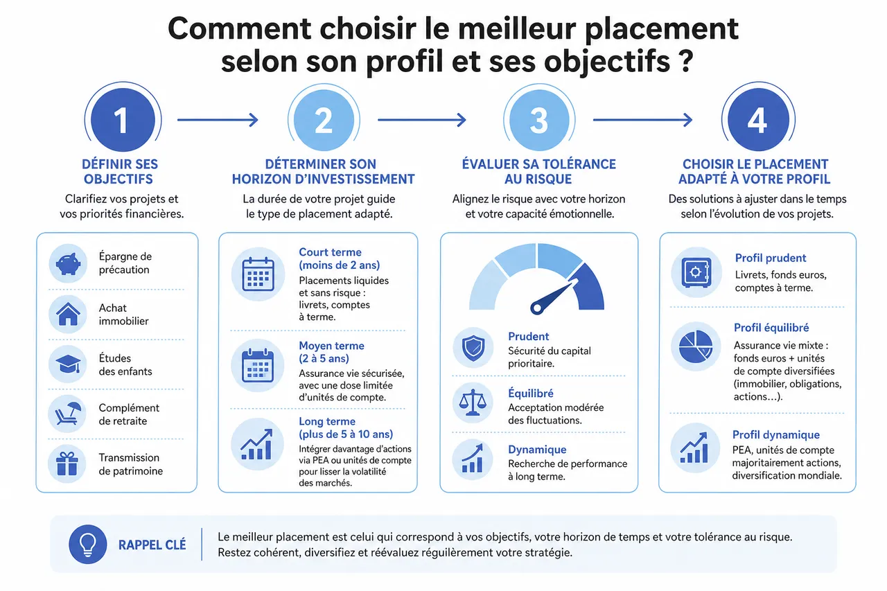 Où placer son argent en 2026 pour un rendement optimal? , Comment choisir le meilleur placement selon son profil et ses objectifs?