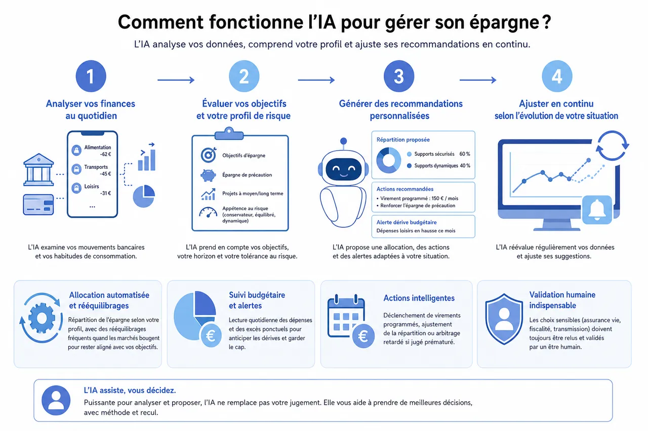 IA et épargne: faut-il confier la gestion de votre argent à un robot? , Comment fonctionne l’IA pour gérer son épargne?