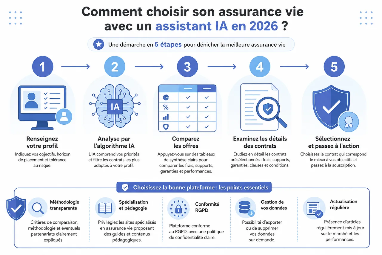 Trouver la meilleure assurance vie avec un assistant IA: mode d'emploi , Guide pratique: comment choisir son assurance vie avec un assistant IA en 2026?