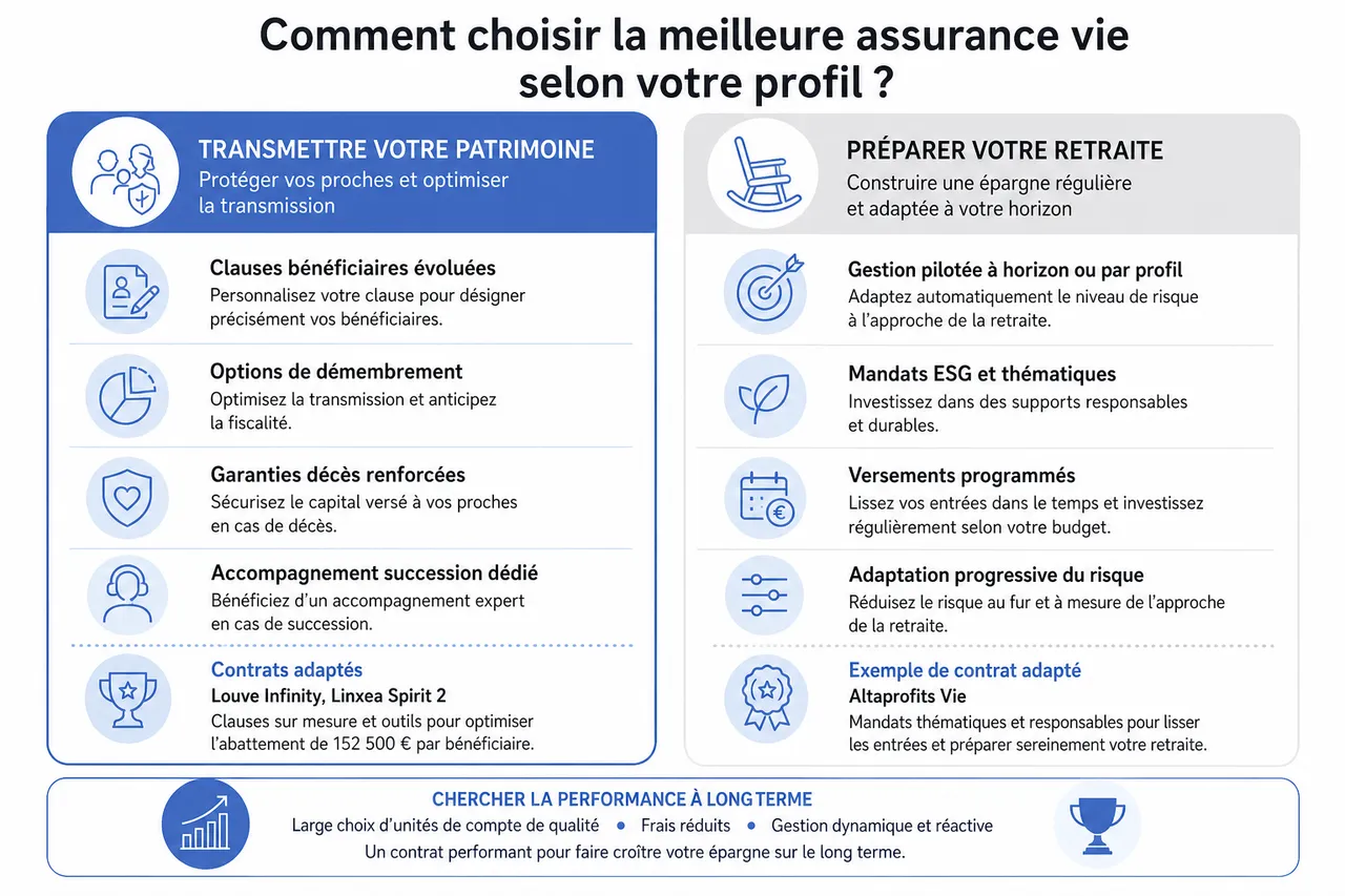 Quel contrat d'assurance vie choisir selon votre profil? , Comment choisir la meilleure assurance vie selon votre profil?