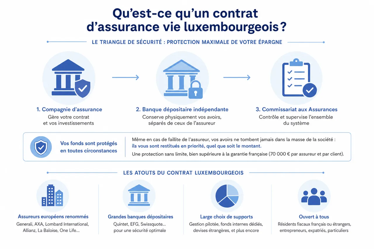 Contrat d’assurance vie luxembourgeois ou contrat français, dans quels cas le Luxembourg est-il vraiment intéressant? , Qu'est-ce qu'un contrat d'assurance vie luxembourgeois?