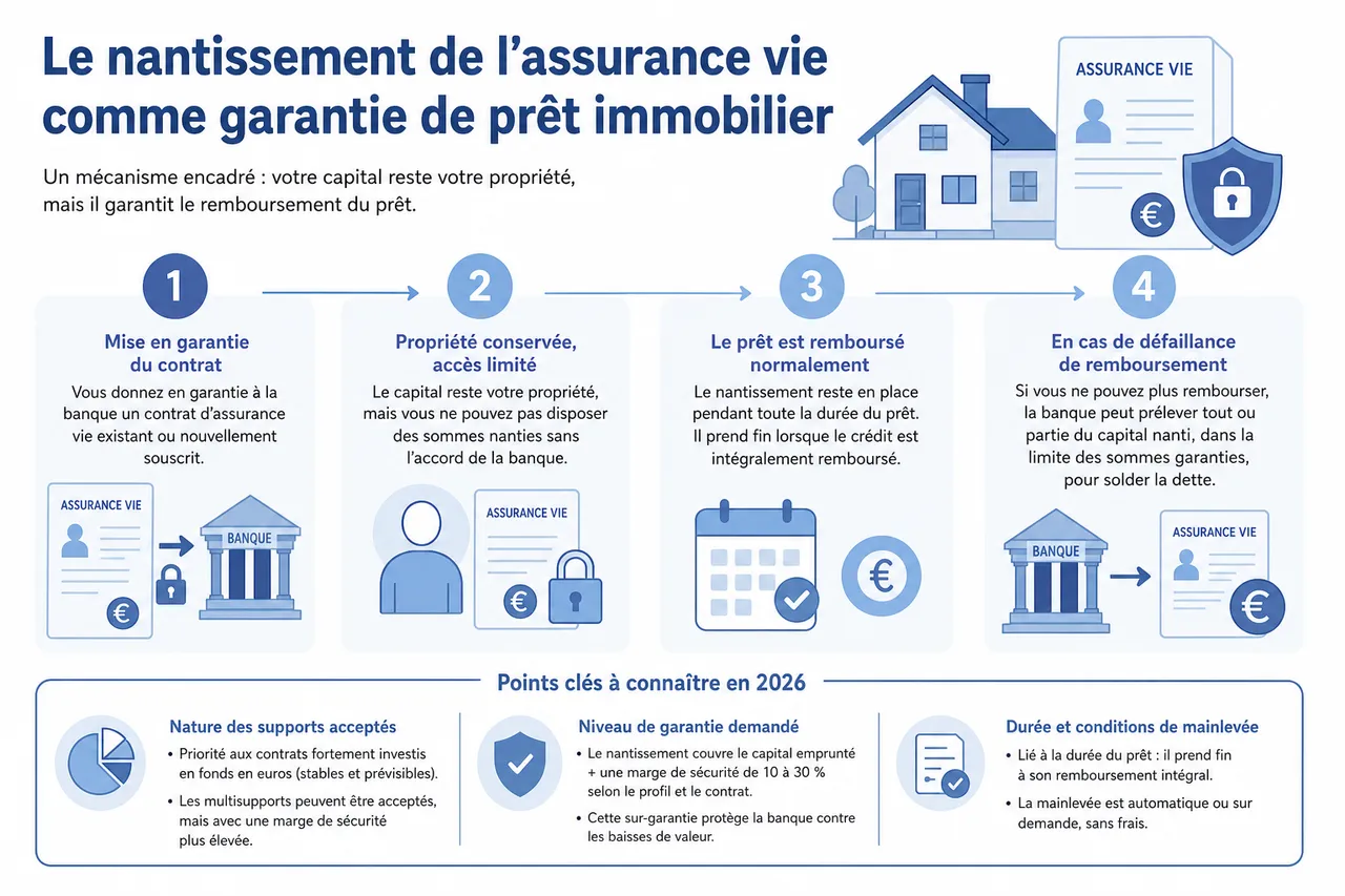 Assurance vie ou assurance emprunteur, quelles différences et dans quels cas l’une peut compléter l’autre? , Le nantissement de l’assurance vie comme garantie de prêt immobilier