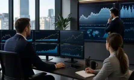 Conseillers financiers analysant options d'assurance vie 2026
