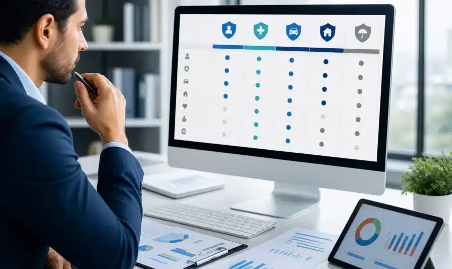 Tableau comparatif d'assurance vie avec graphiques et données financières