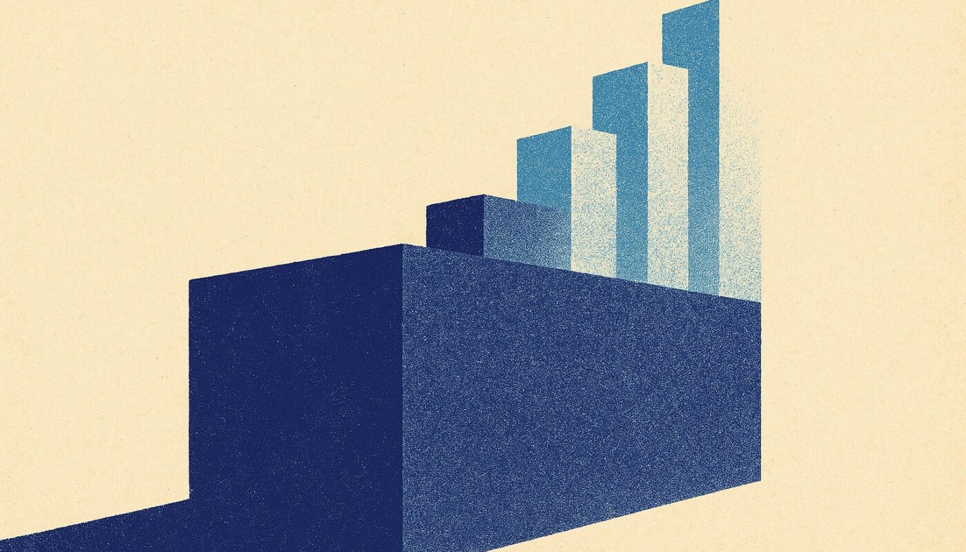Illustration : socle massif garanti soutenant une croissance, symbole du taux technique en assurance vie