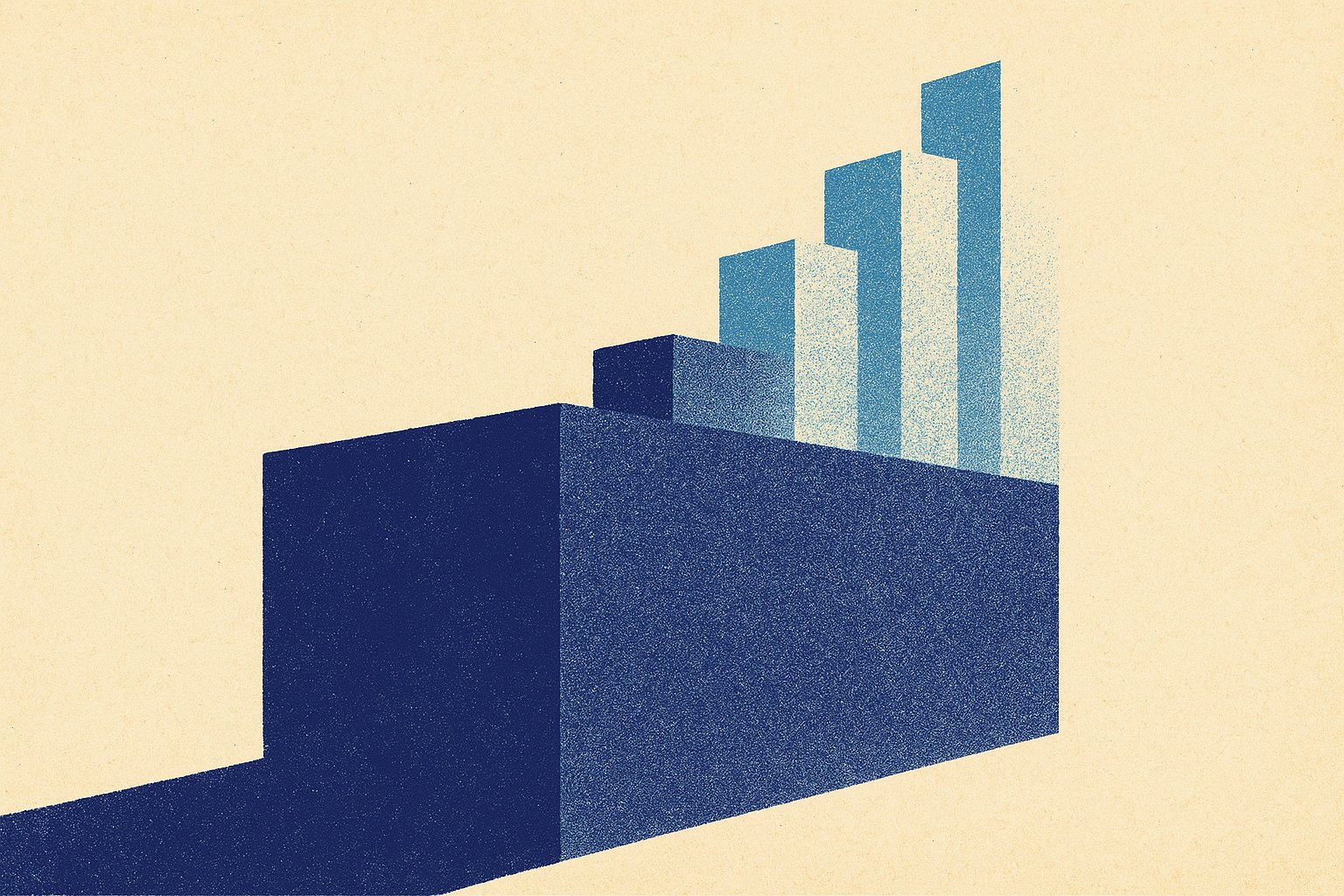Illustration : socle massif garanti soutenant une croissance, symbole du taux technique en assurance vie