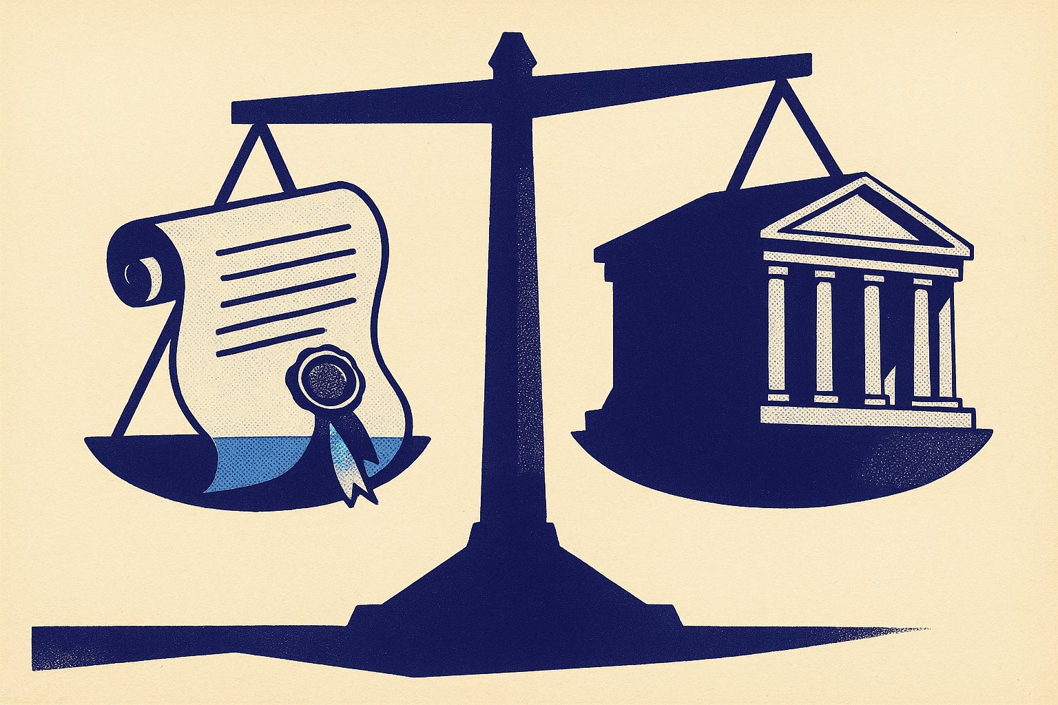 Balance monumentale opposant un contrat d'assurance vie et l'administration fiscale, illustration de l'arbitrage fiscal du rachat