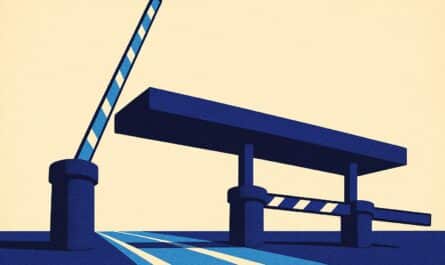 Barriere de peage stylisee dont une lice est levee, illustration de l'exoneration de la loi TEPA en assurance vie