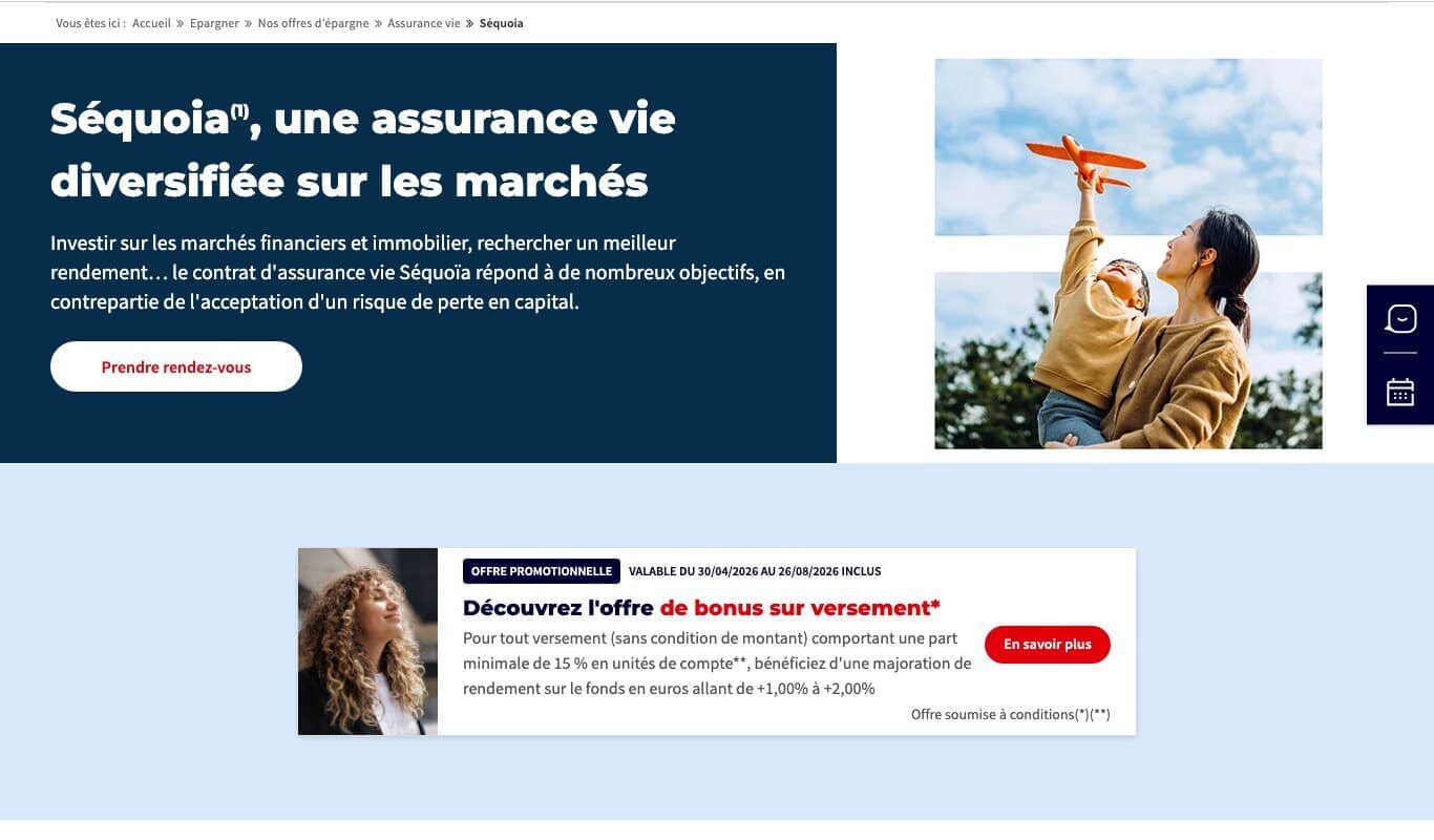 Assurance vie Séquoia de la Société Générale, contrat multisupport de Sogécap